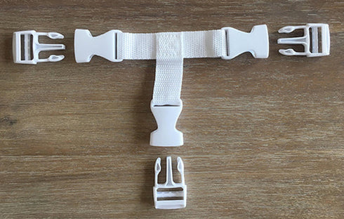 Extra Seat Inserts and Buckle Set - Solid Pink & Blue